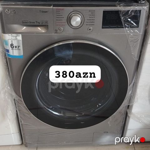 LG paltaryuyan maşın – ön yükləməli, gümüşü korpus. - Yük tutumu: 6