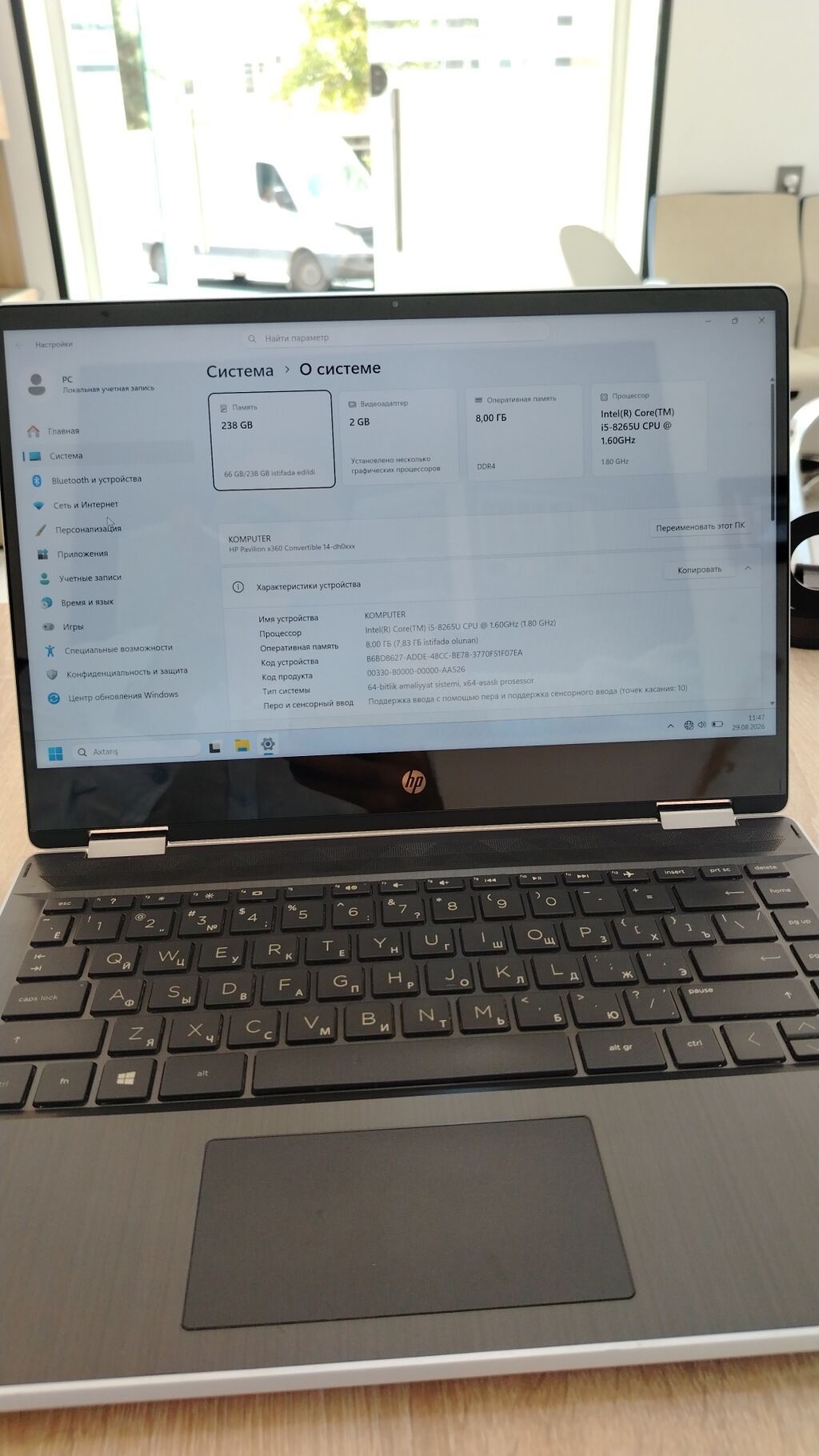 HP Pavilion x360 Convertible 14-dh0xxx – 2‑in‑1 toxunma ekranlı — HP, Bakı (4)
