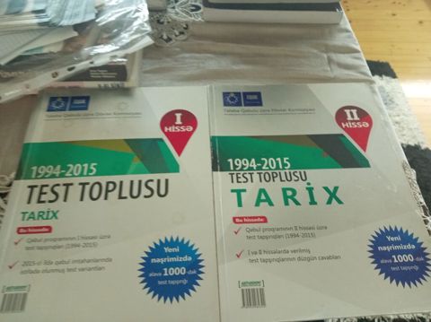 Məhsul: “1994–2015 Test Toplusu – Tarix” kitabları (I hissə və II — Digah