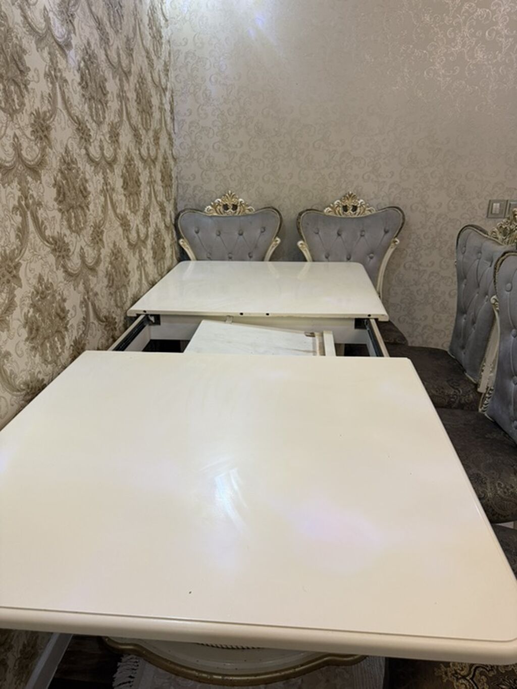 Klassik üslubda yemək otağı dəsti - Açılıb-bağlanan masa: iki — Mebel, Bakı (5)