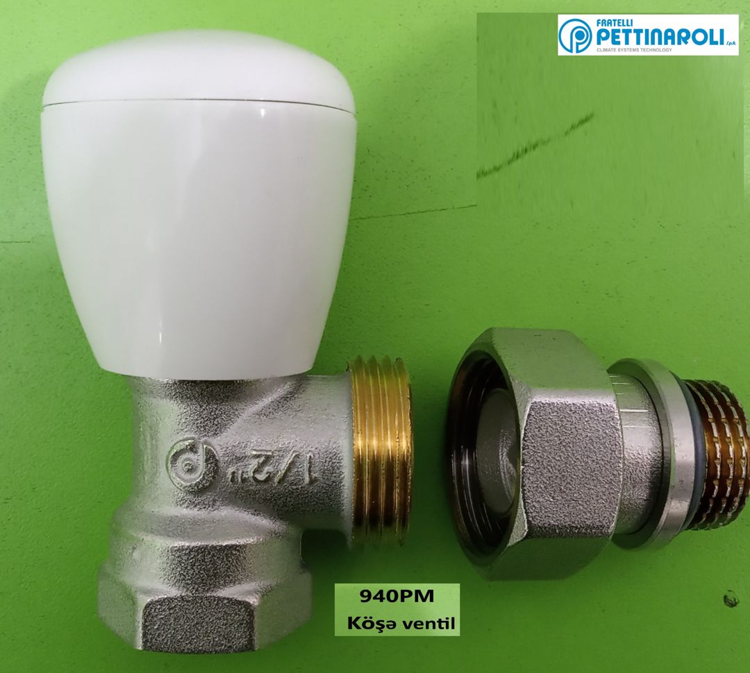 Radiator Ventili Pettinaroli 940PM Köşə (Italiya İstehsalı) — Kranlar və mıxaçlar, Bakı (3)