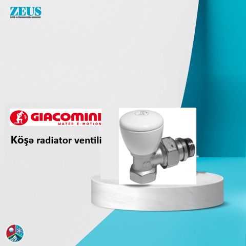 Ventil Radiator Köşə Giacomini — Bakı