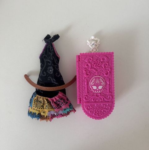 Monster High Skelita Calaveras Scaris Outfit Dress SkirtLuggage,Belt — Bakı