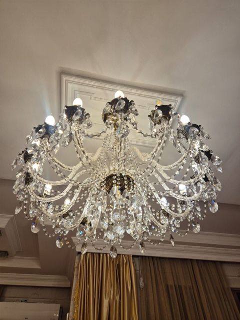 Çılçıraq, 10 və daha çox lampa, Xrustal — Bakı