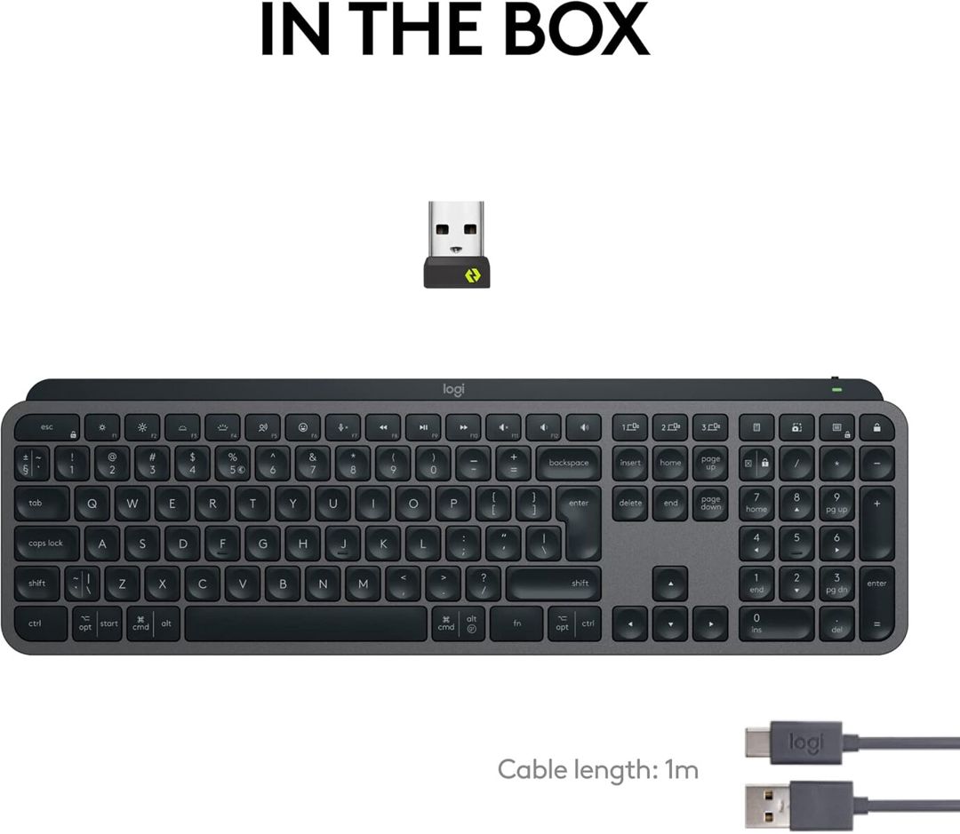 Logitech MX Keys S Wireless Keyboard (graphite) — Elektronika, Bakı (7)