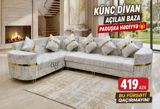 Künc divan – açılan baza ilə - Geniş L formalı dizayn, müasir — Furniture