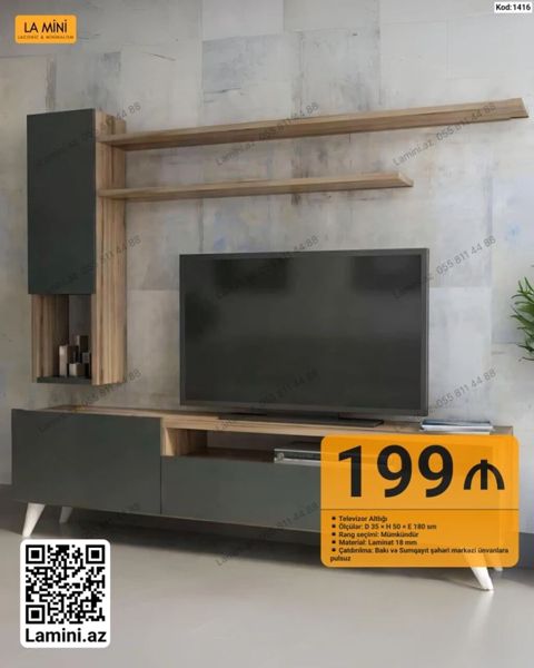 Televizor altlığı (Kod: 1416) - Ölçülər: Dərinlik 35 sm Hündürlük — Bakı