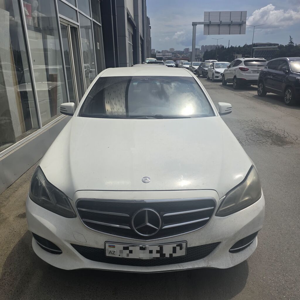 Mercedes-Benz E-Class 2014 dizel 651m (W212) sedan – ağ rəng, ön-arka — Avto, Bakı (3)