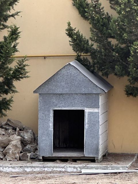 Metaldan it evi/budaq daxması - Material: sinklənmiş metal örtük və — Novxanı