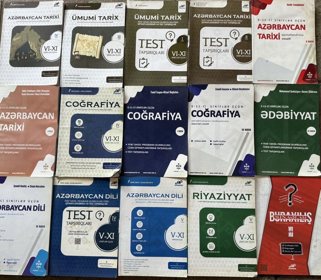 Dərs vəsaitləri və test toplusu dəsti Məzmun: - Fənlər: Azərbaycan — Kitablar və jurnallar, Bakı (2)
