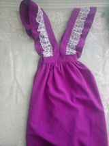 Bənövşəyi rəngdə qız uşaq paltarı. - Model: kəmər hissəsində yığma — Sundresslər