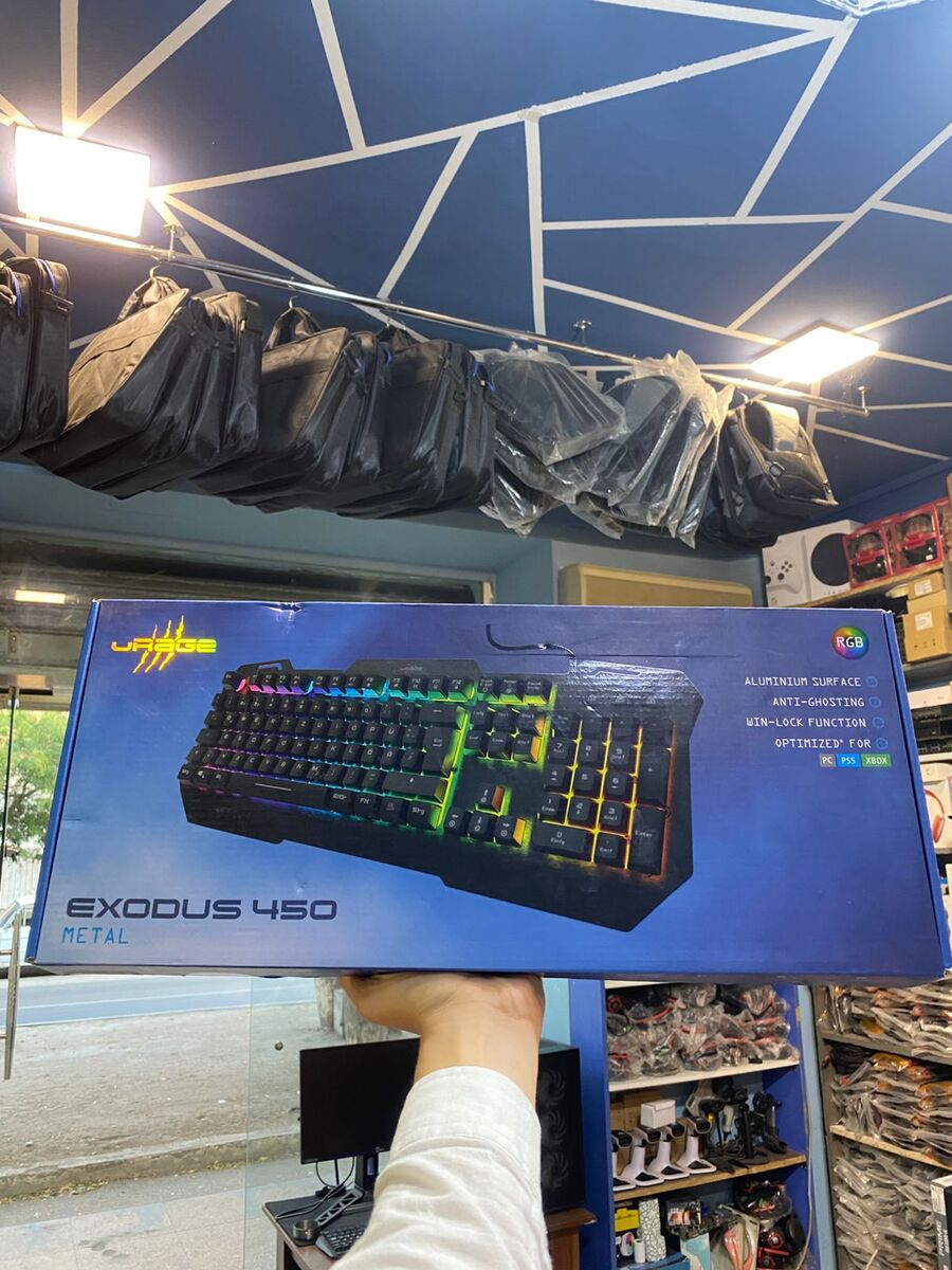 uRage Exodus 450 Metal - Metal Korpuslu RGB Oyun Klavaturası (Gaming Keyboard) — Elektronika, Bakı