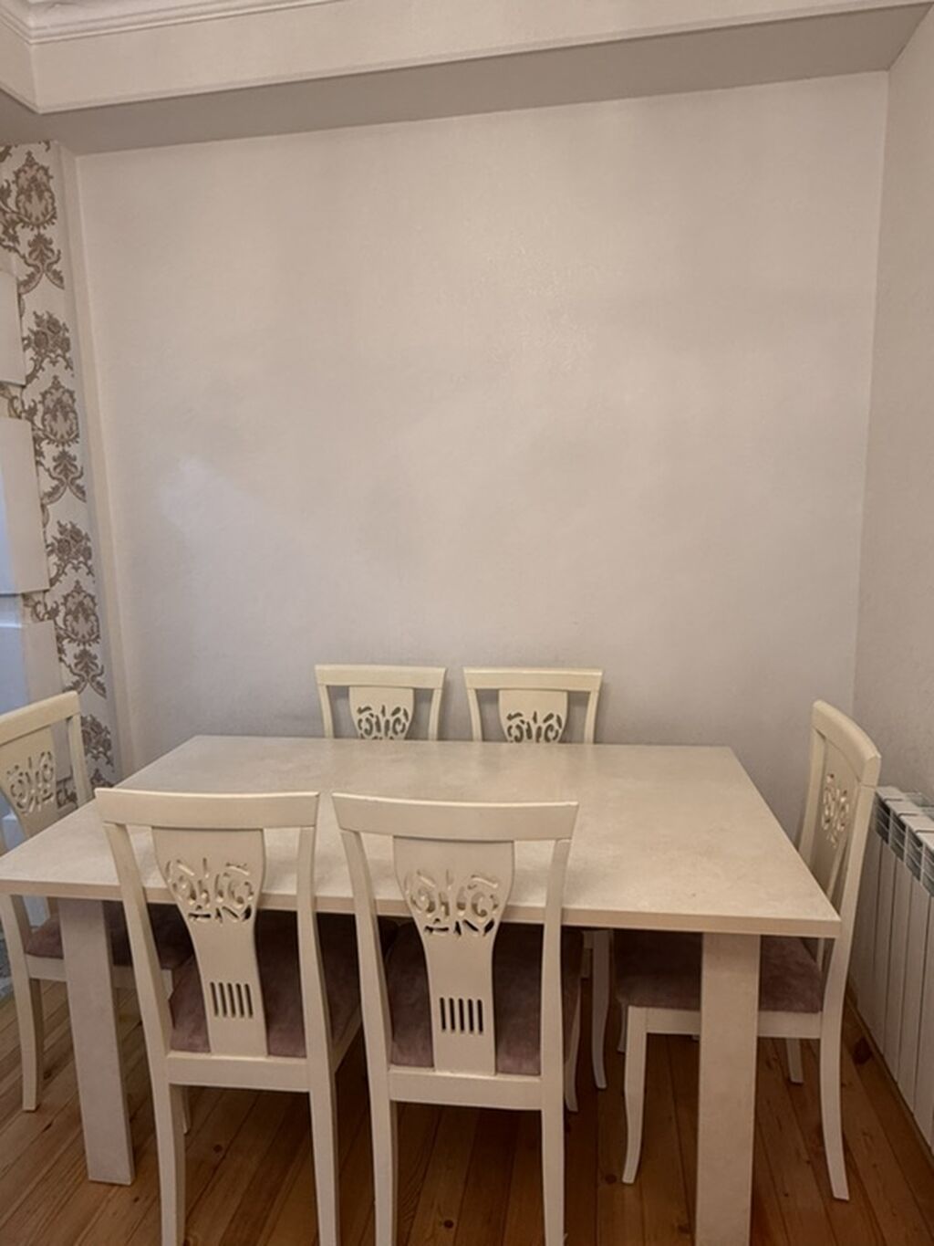 Yemək masası dəsti – 6 nəfərlik - Rəng: açıq krem/ivori - Komplekt — Mebel, Bakı (2)