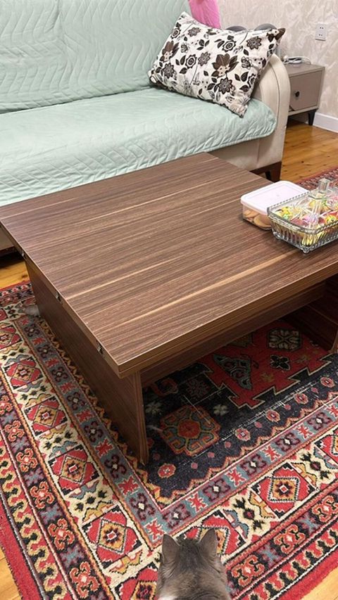 Düz masa, Transformer, Təkərsiz, Teksturalı laminat, Zəmanətsiz — Bakı