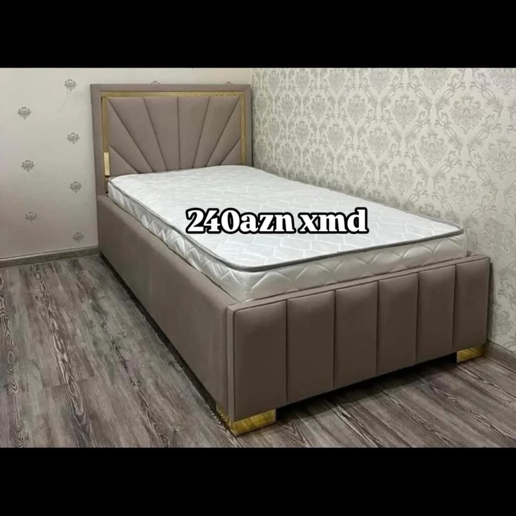 Tək nəfərlik çarpayı – 240₼ Ölçü: 90x2m Matras Hədiyyə — Mebel, Bakı (2)