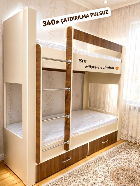 Oğlan və qız üçün, Yeni, Çarpayı, Matrassız, Siyirməli, Laminat — Mehdiabad