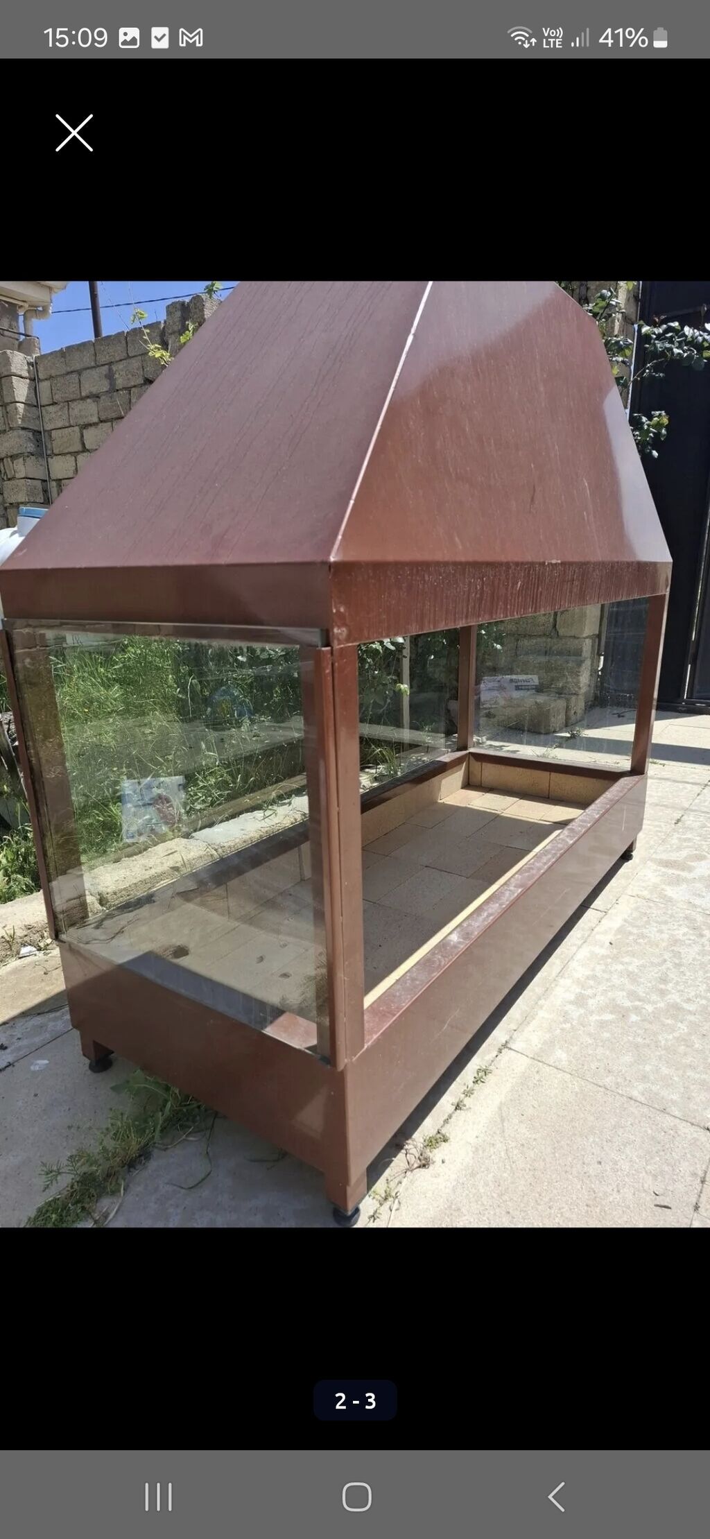 Metall konstruksiyalı şüşəbənd-mangal/qril stendi - Material: qalın — Mallar, Saray (2)