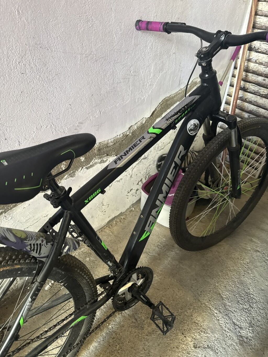 Anmier X886 dağ velosipedi - Çərçivə: polad, hardtail konstruksiya — Dağ velosipedləri, Xırdalan (2)