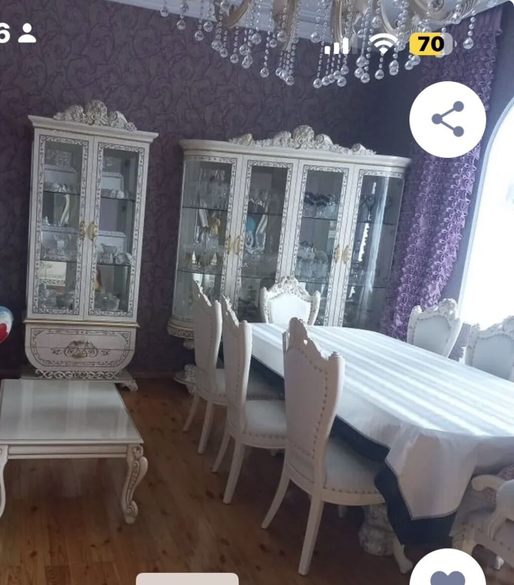 Klassik üslubda qonaq otağı mebel dəsti istifade olunmayib yalniz taxt — Mebel, Bakı (7)