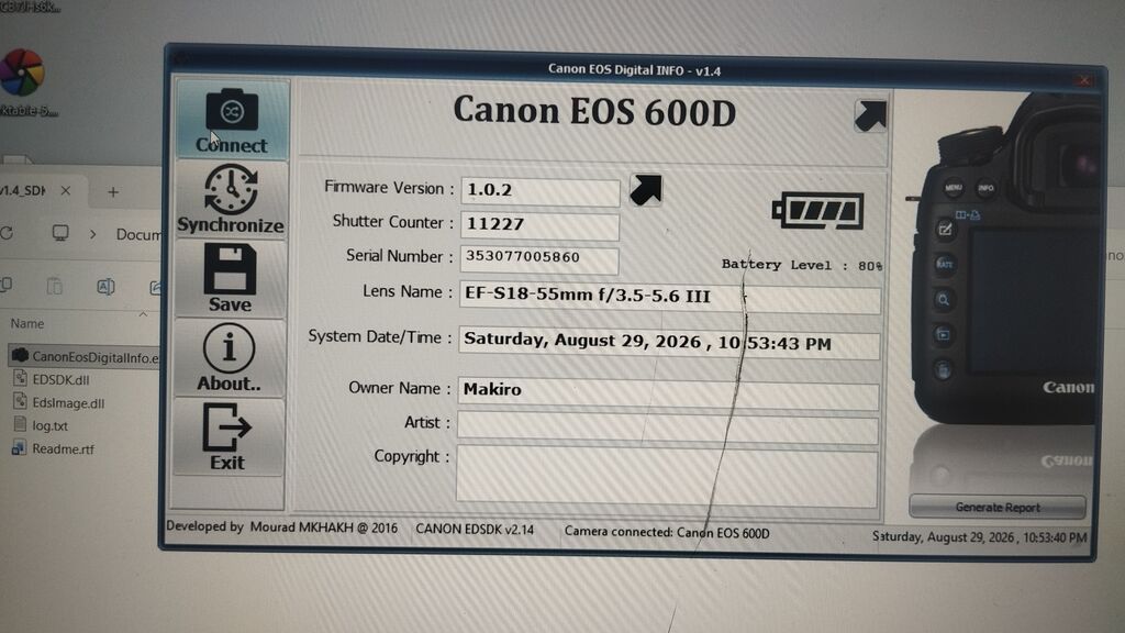 Canon EOS 600D, 18-55mm linza, adapter, qapaq fotoqrafiyaya yeni — Elektronika, Bakı (5)