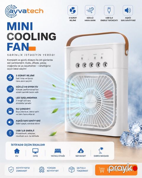 Mini Cooling Fan – Su ilə işləyən portativ soyuducu