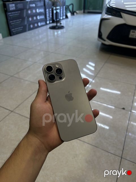 IPhone 16 Pro Max, 256 GB, Natural Titanium, Simsiz şarj, Face ID, Sənədlərlə