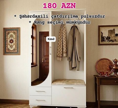 Dəhliz üçün şkaf-komod dəsti - Qiymət: 180 AZN (şəkildə göstərilib) — Bakı