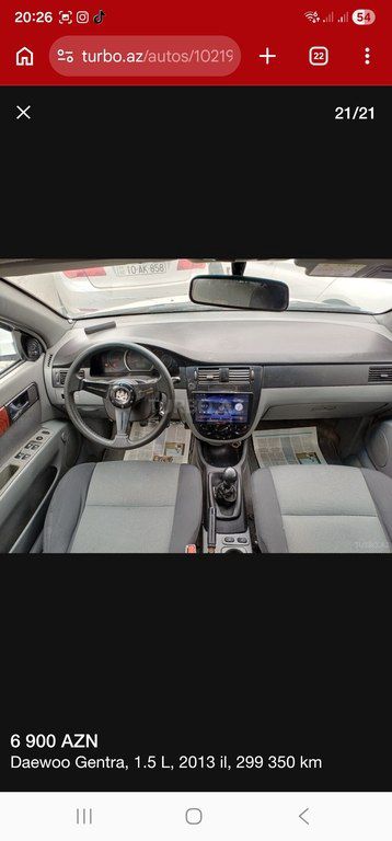Daewoo Gentra, 1.5 L, 2013 il, 123 456 km — Avtomobillər, Bərdə (7)