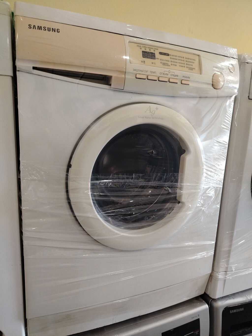 Paltaryuyan maşın Samsung, 5 kq, İşlənmiş, Avtomat, Qurutmasız, Kredit yoxdur, Ünvandan götürmə, Pulsuz çatdırılma, Ödənişli çatdırılma — Paltaryuyan maşınlar, Bakı (3)