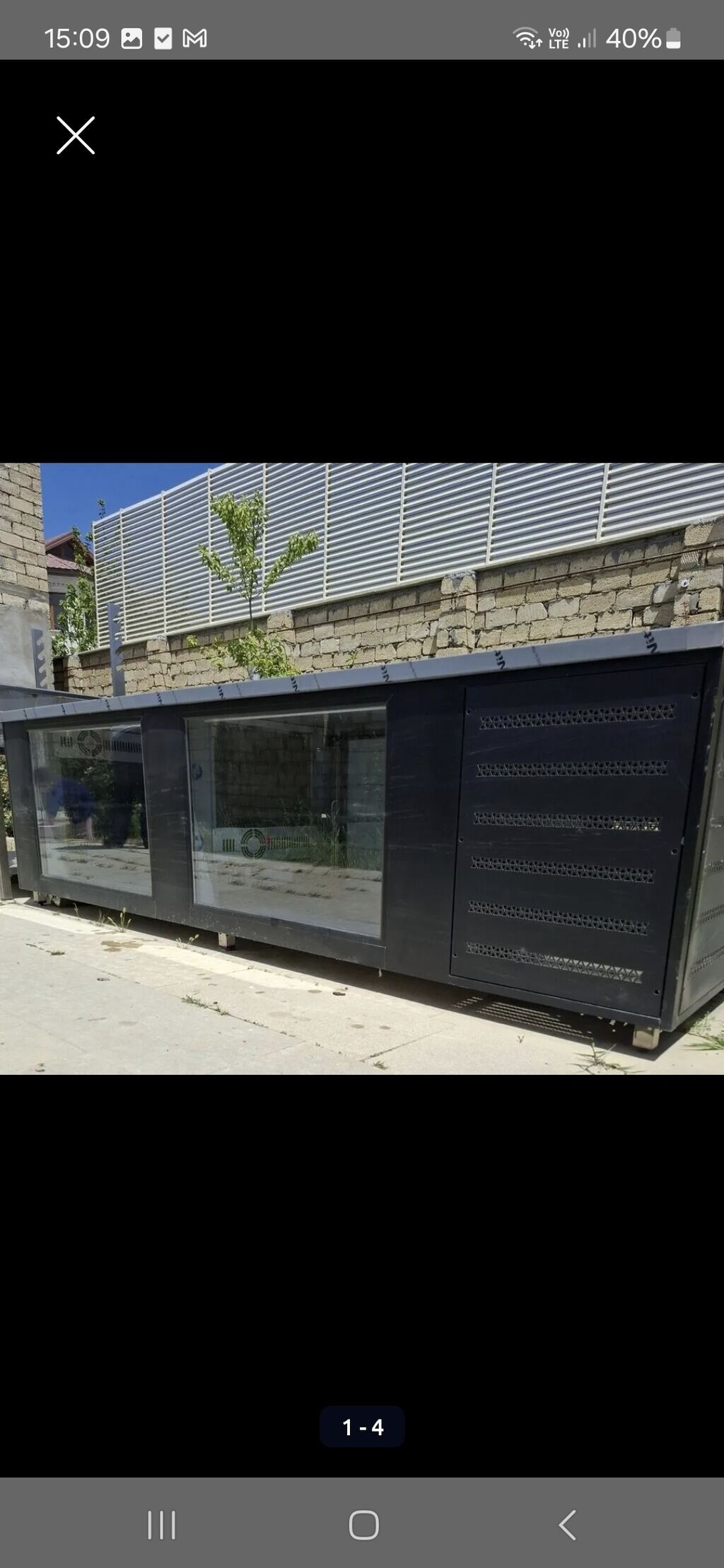 Şüşə vitrinli soyuducu köşk/kiosk - Ön tərəfi böyük suse kabab ve et — Mallar, Saray (3)