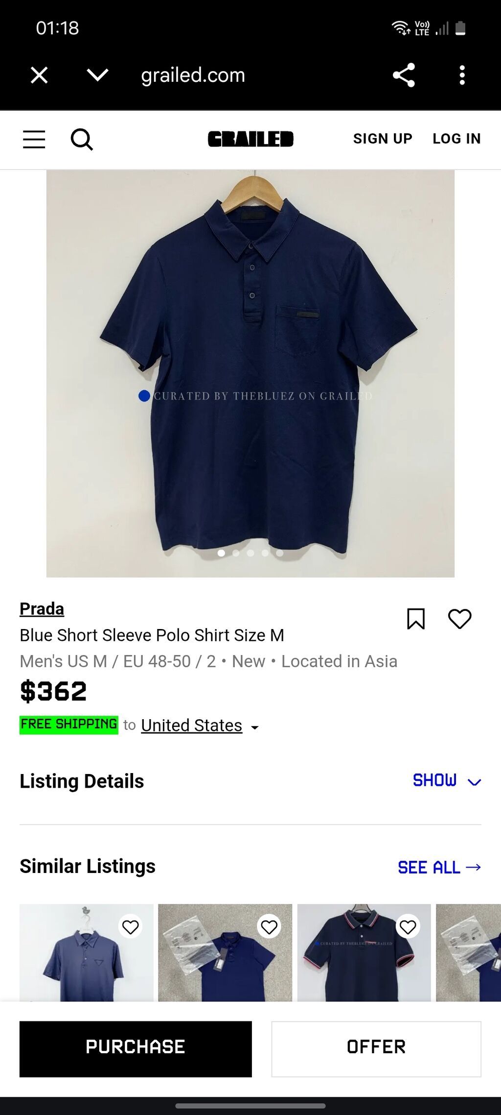 Polo köynək, Prada, XL, rəng - Göy — Şəxsi əşyalar, Bakı (4)