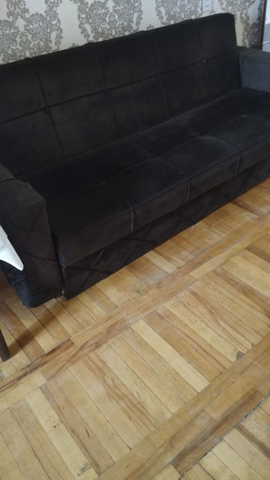 İki divan da açılır və bazalıdır. Mavi rəng vəziyyəti yaxşıdır — Mebel, Gəncə (3)
