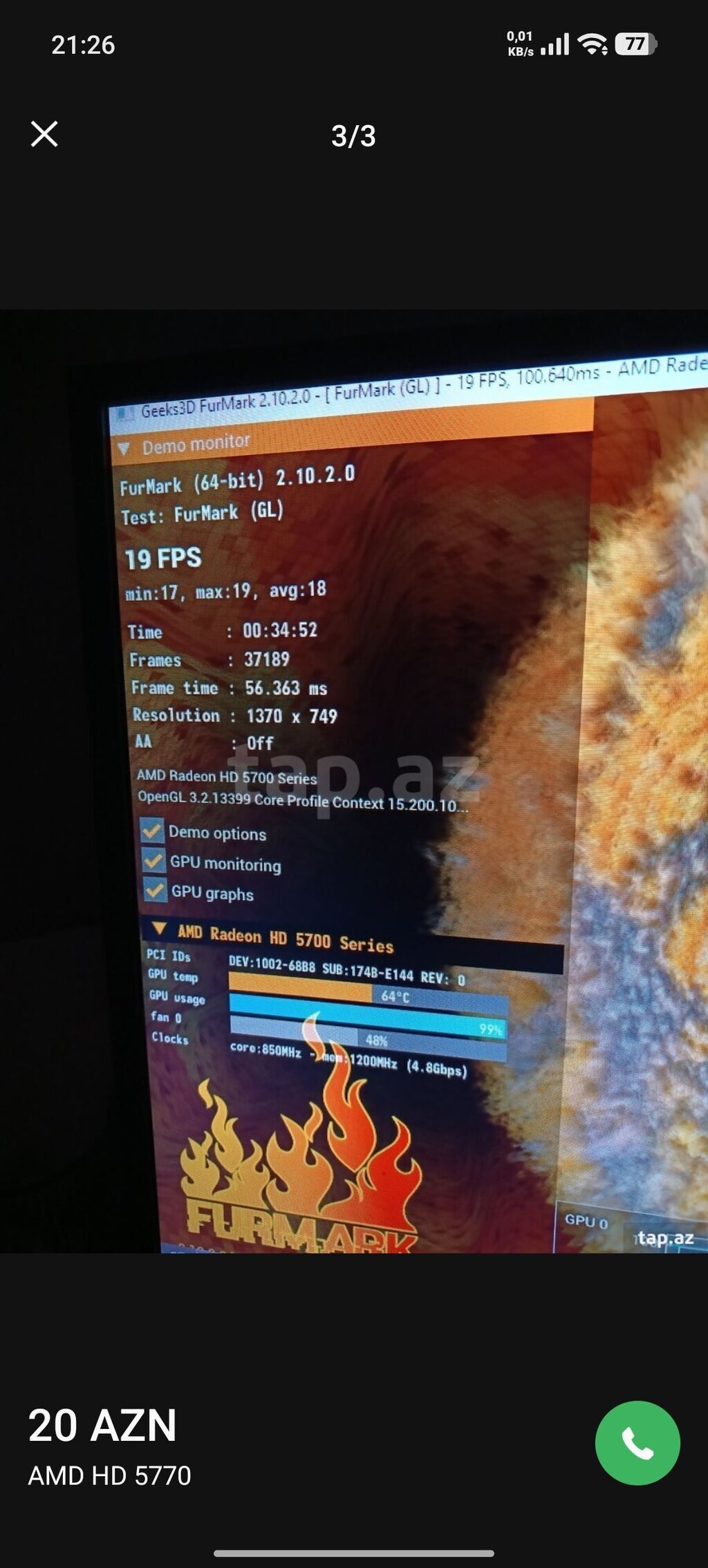 Salam işlək Kamputerdi 4GB DDR3 Ram 2 ədəd 2GB Ramdı opşi 4GB PC — Elektronika, Bakı (9)