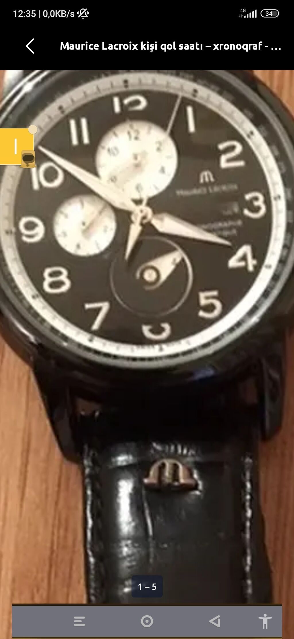 Maurice Lacroix kişi qol saatı - Model: Maurice Lacroix Chronographe — Qol saatları, Bakı (5)