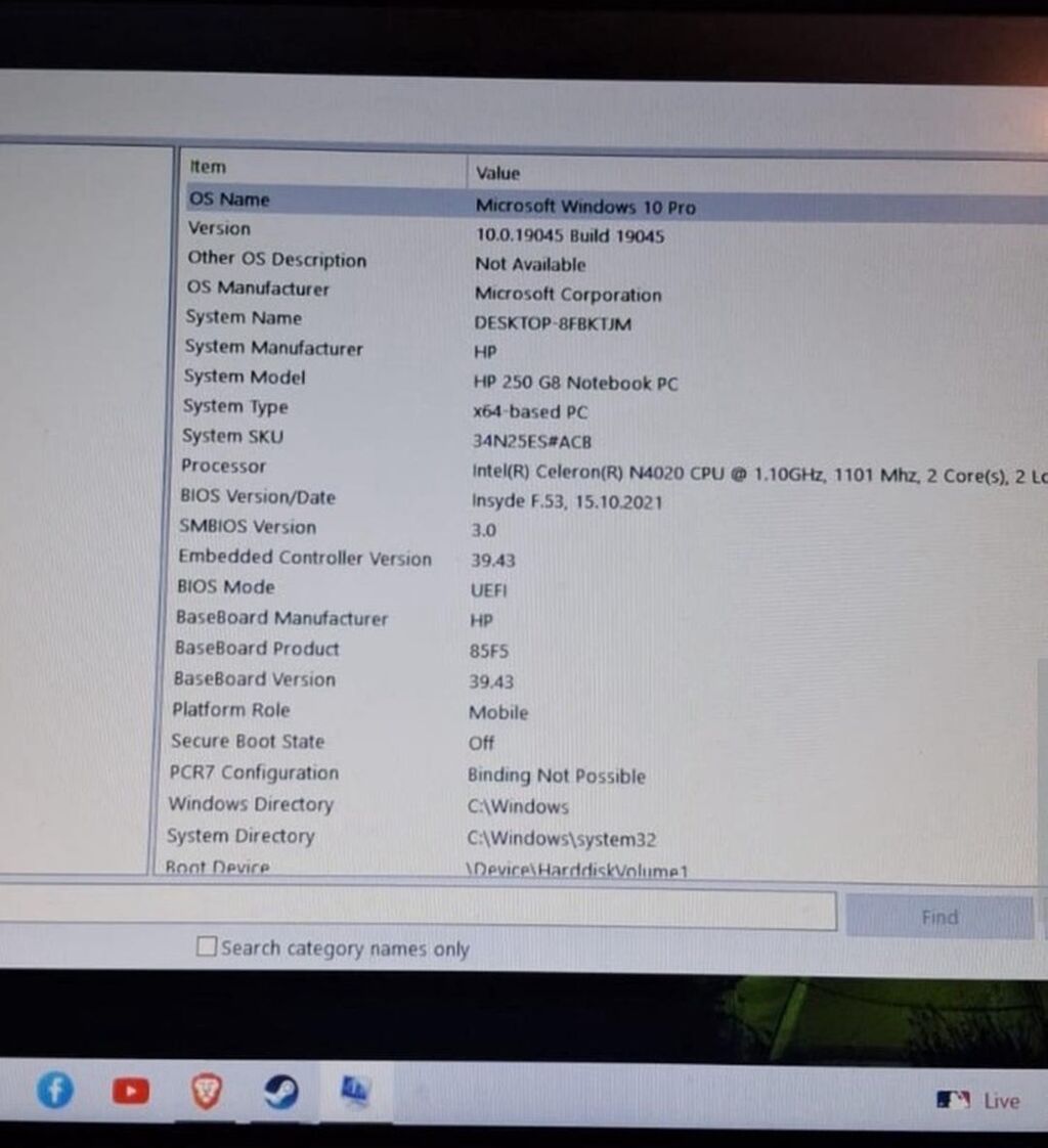HP 250 G8 Notebook PC noutbuk. Əsas xüsusiyyətlər: - Marka: HP — HP, Bakı (2)