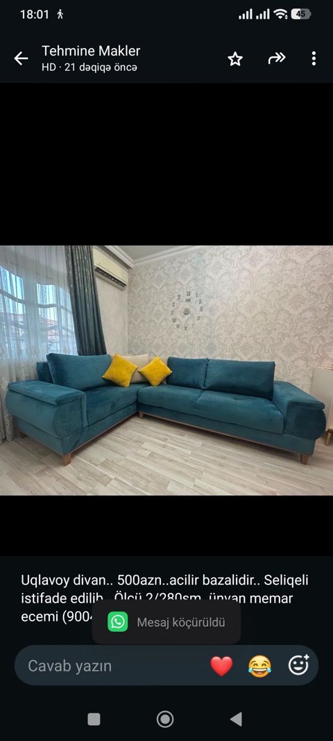 Uqlavoy divan. 500azn. acilir bazalidir. Seliqeli istifade edilib — Bakı