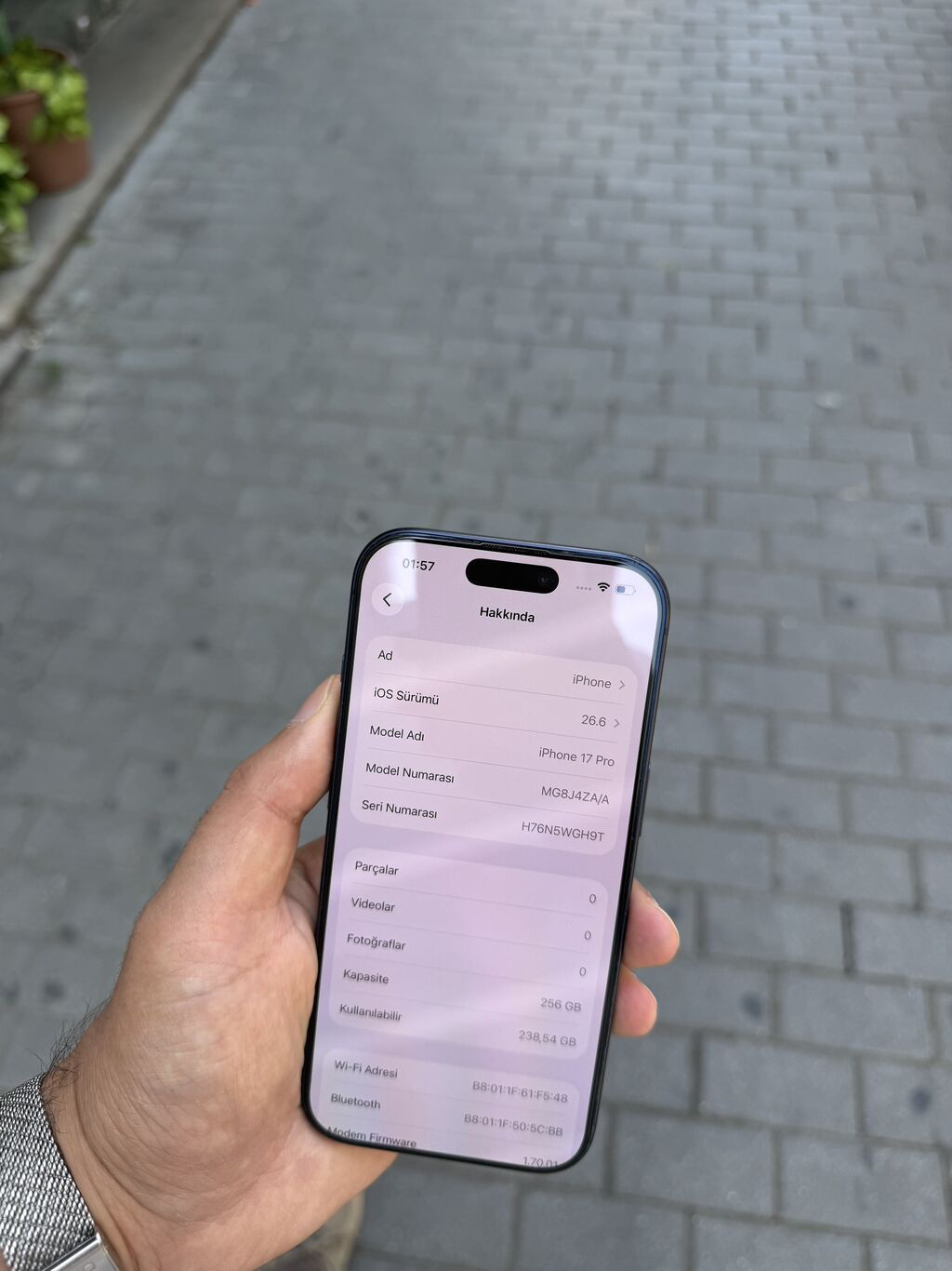 IPhone 17 Pro, 256 GB, Blue Titanium, Zəmanət, Face ID — Apple iPhone, Bakı (7)