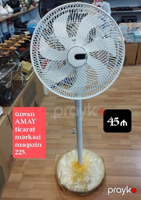 Ventilyator Yeni, Döşəməüstü, Pərli, Kredit yoxdur, Ödənişli çatdırılma — Bakı