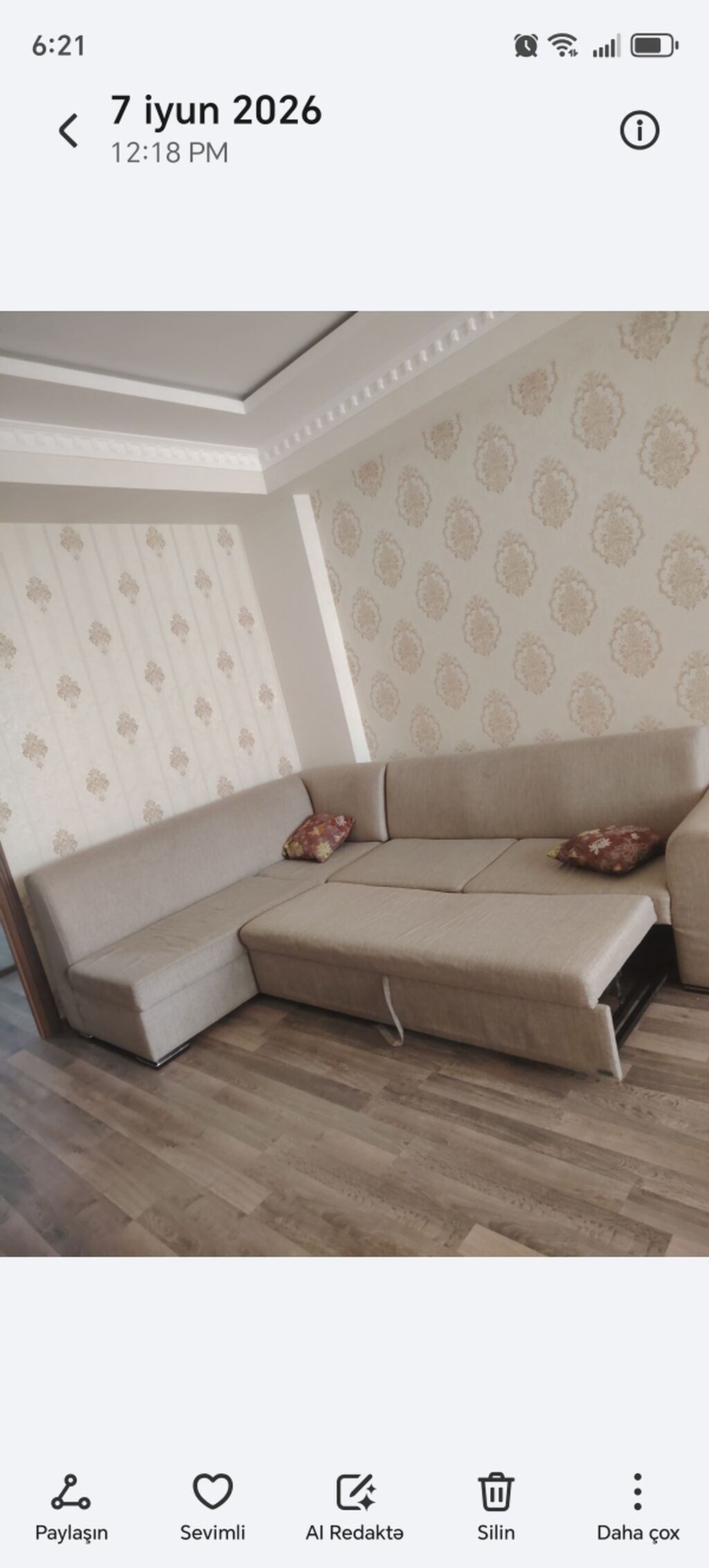 Künc divan – açılıb-yığılan model - Forma: L‑şəkilli künc divan — Mebel, Masazır (2)