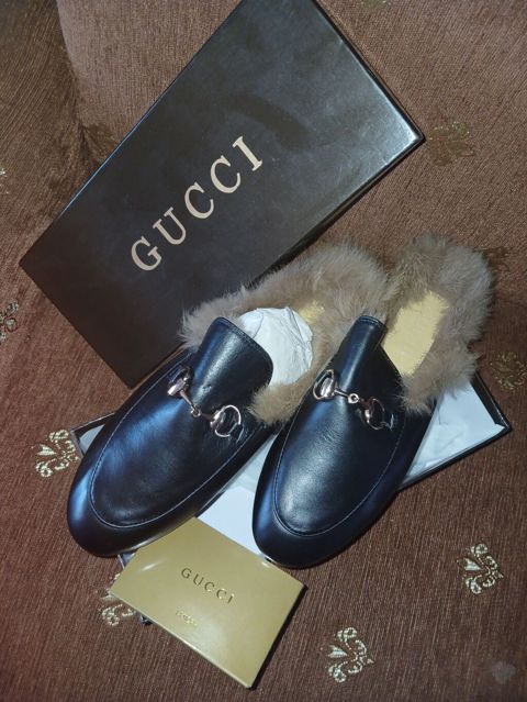 Məhsul: Gucci Princetown dəridən tüklü loafer (qadın/kmi) - Material — Bakı