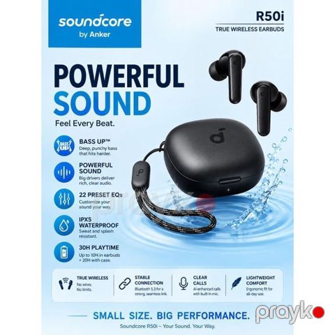Soundcore by Anker R50i – True Wireless qulaqlıq - Güclü səs: böyük