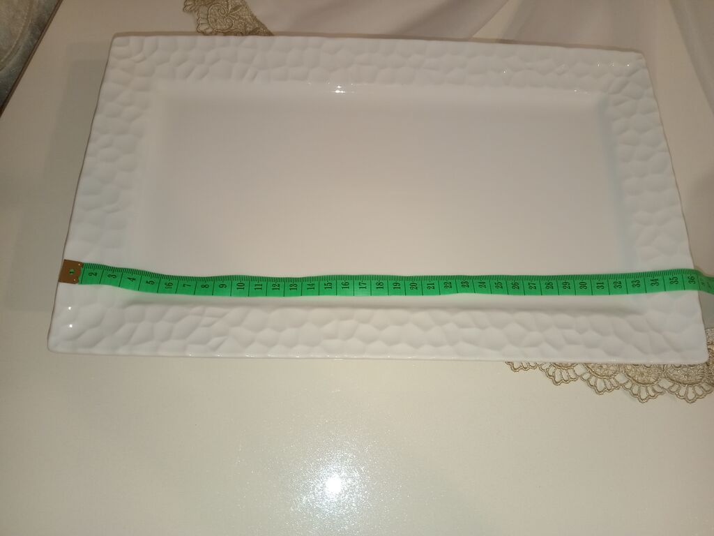 Tort və şiriniyyat qabı, rəng - Ağ, Keramika — Mallar, Bakı (6)