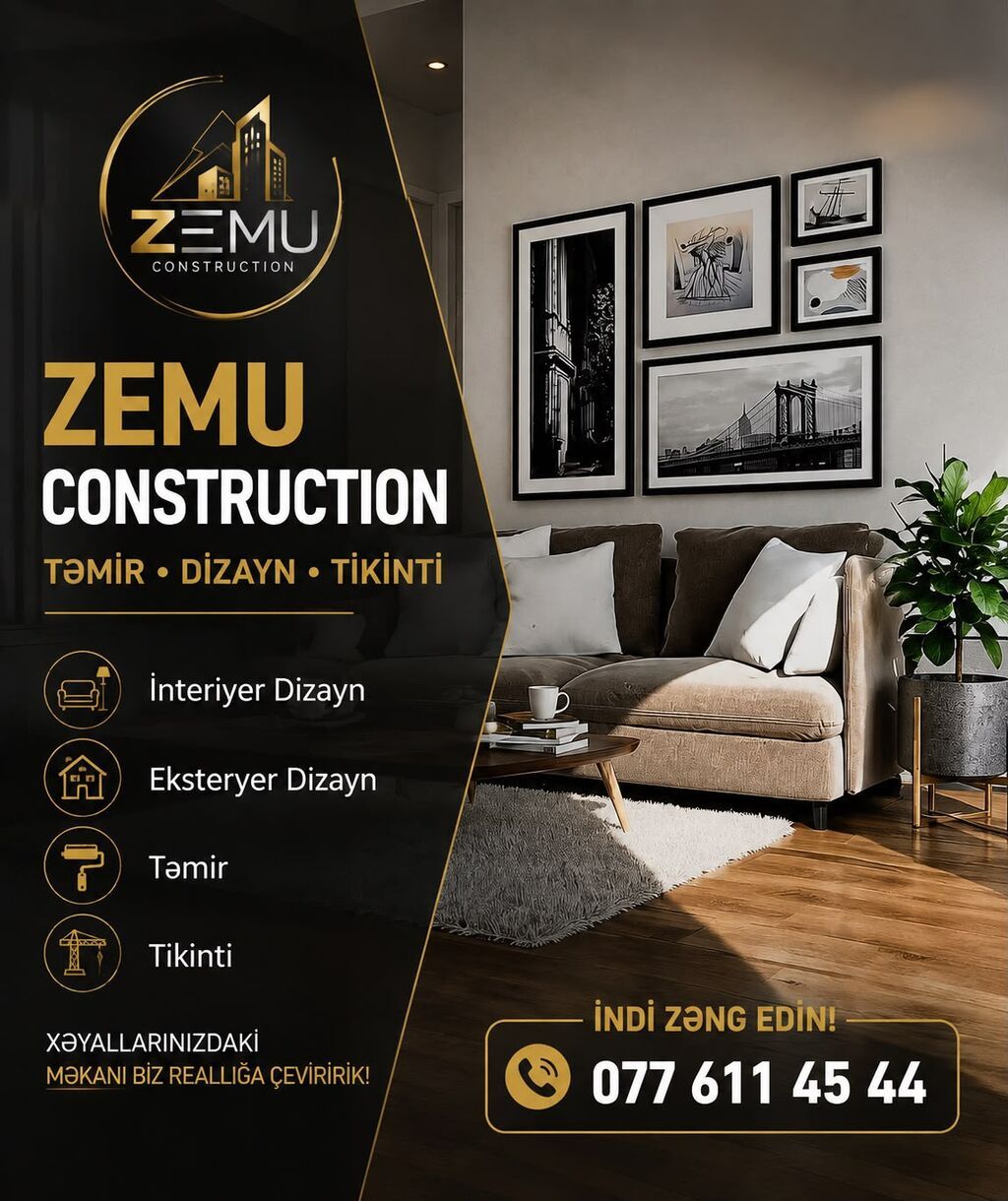 Peşəkar komandamızla siz, dəyərli müştərilərimizin xidmətindəyik. Ev — Tikinti və təmir, Bakı (2)