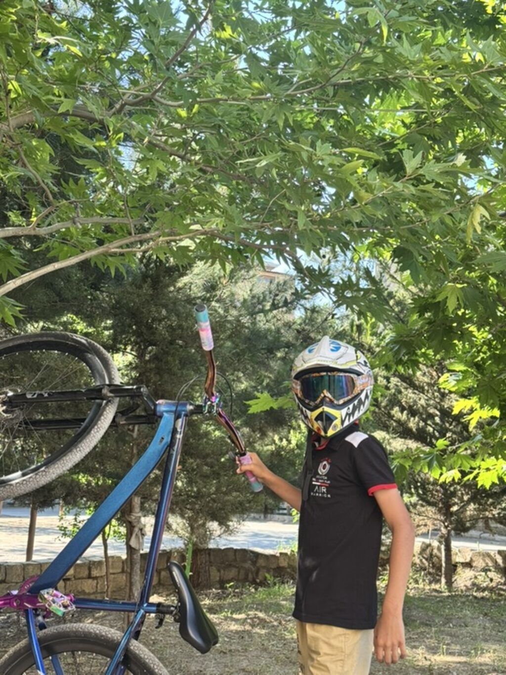 Uşaq üçün motocross/velosiped kaskası və qoruyucu eynək seti - Növ — Avto, Sumqayıt (2)