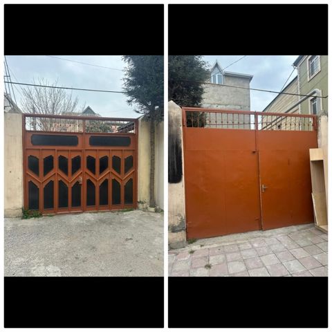 İşlənmiş Dəmir Həyət darvazası, Yana açılan, 350 m, Mexaniki, Ünvandan götürmə — Digah