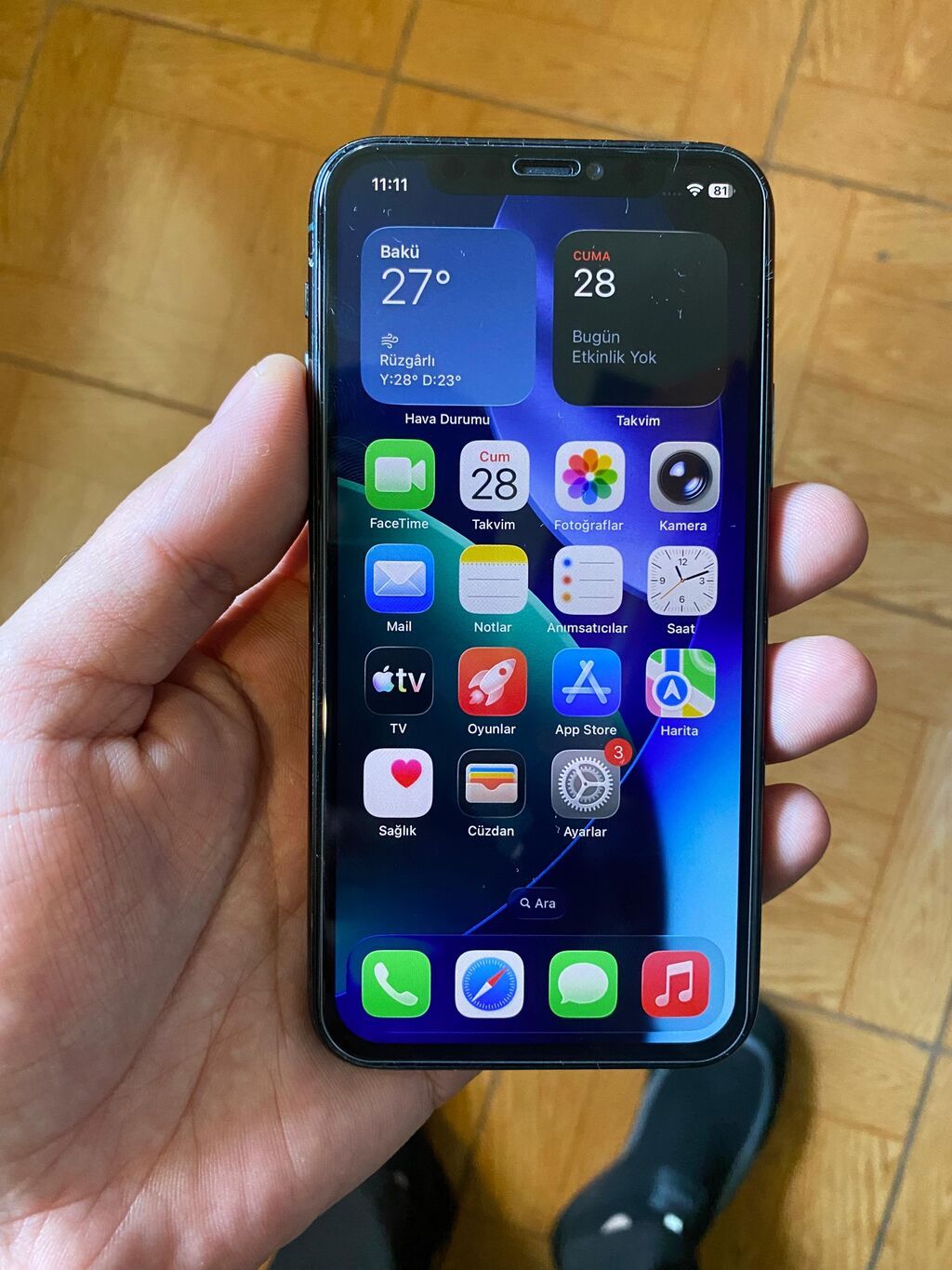 IPhone 11 Pro, 256 GB, Matte Midnight Green, Zəmanət, Simsiz şarj, Face ID — Apple iPhone, Digah (4)
