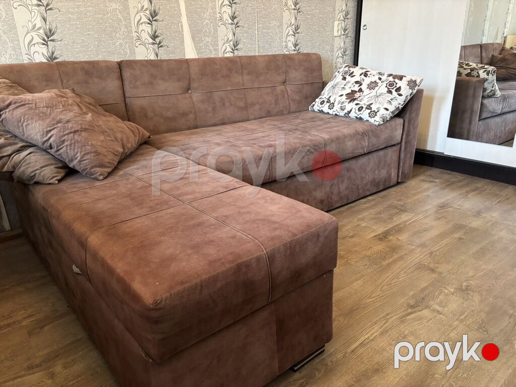 Künc divan – L formalı, sadə və rahat dizayn - Rəng: tünd/qəhvəyi — Mebel, Bakı (5)