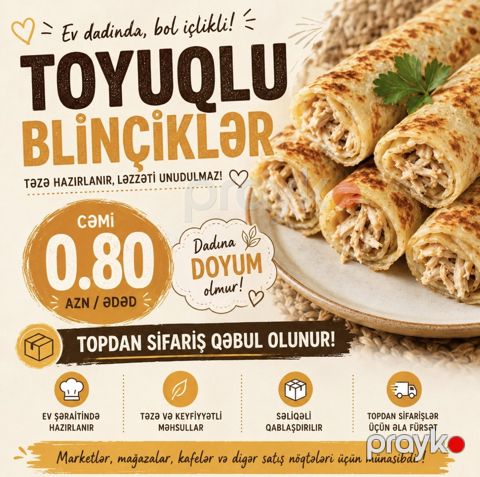 Toyuqlu blinçiklər — Bakı
