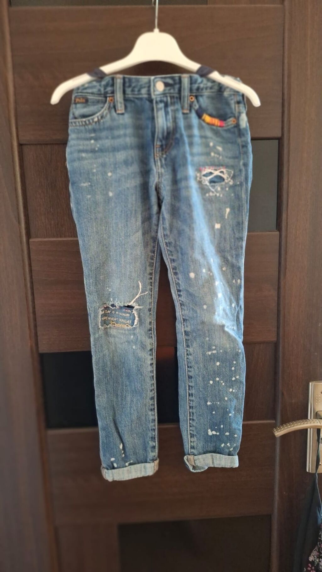 Uşaq cins şalvarları seti - Model 1: Açıq mavi “distressed” üslublu — Mallar, Masazır (2)