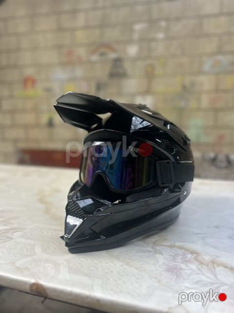 Motokros/Tur enduro tipli tam üzlü dəbilqə və eynək seti - Rəng — Bakı